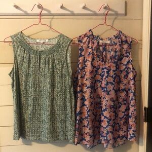 Lot of ROSE + OLIVE Summer Flowy Sleeveless Shirts (4) Medium